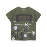Groen T-shirt thema voetbal Hust and Claire