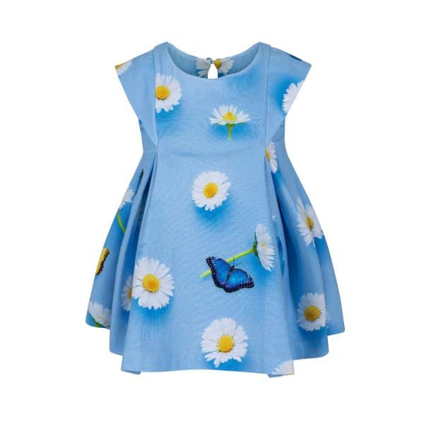 Blauwe jurk met bloemen Lapin House