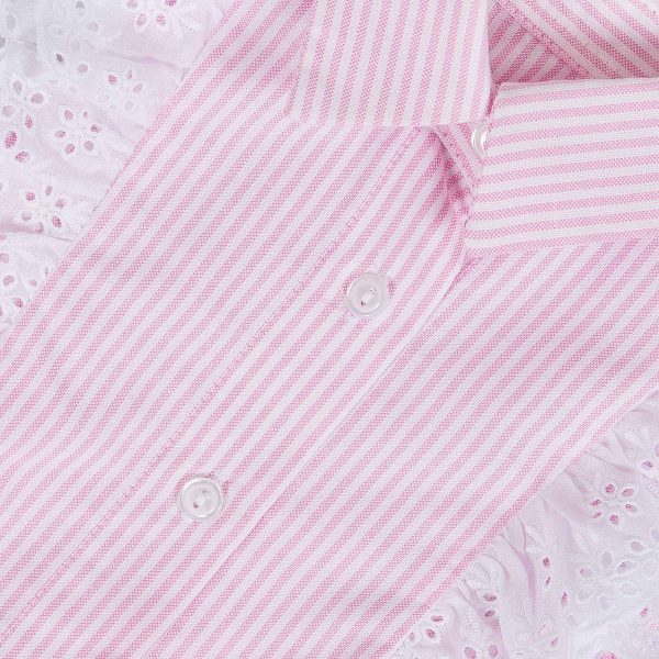roze set met blouse en bermuda 'kevers' Lapin House