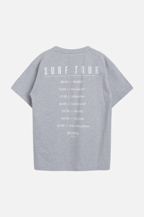 Hust&Claire grijs T-shirt surfplank 'Andi'