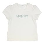 GYMP wit T-shirt 'Happy flowers'