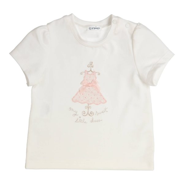 GYMP wit T-shirt 'my sweet little dress'