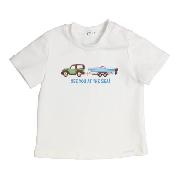 GYMP wit T-shirt 'See you at the sea'