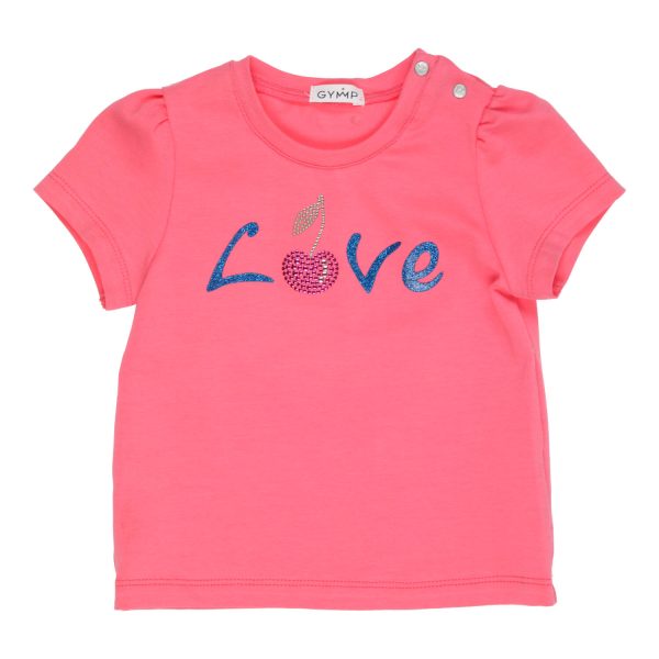 GYMP roze T-shirt 'cherry love'