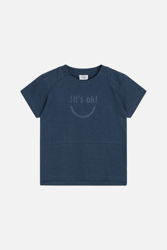 Hust&Claire donkerblauwe T-shirt it's ok! 'Askil'