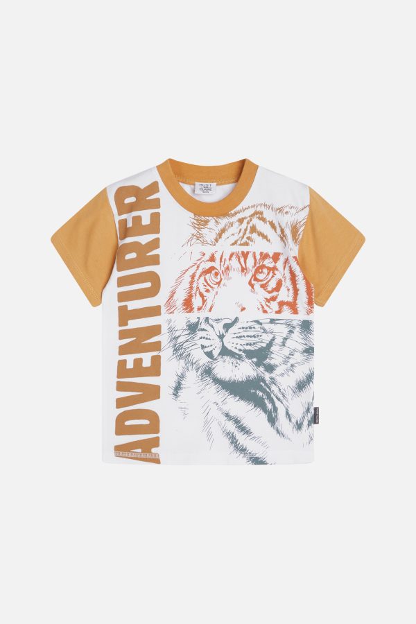 Hust&Claire oker T-shirt 'tijger'